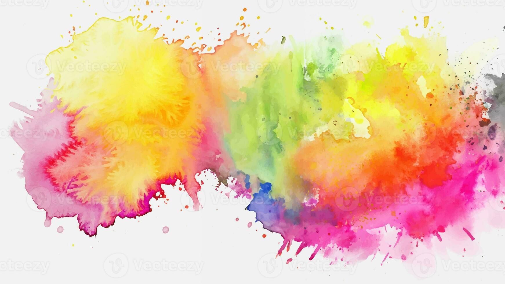 Isolated watercolor splatter stain colorful photo