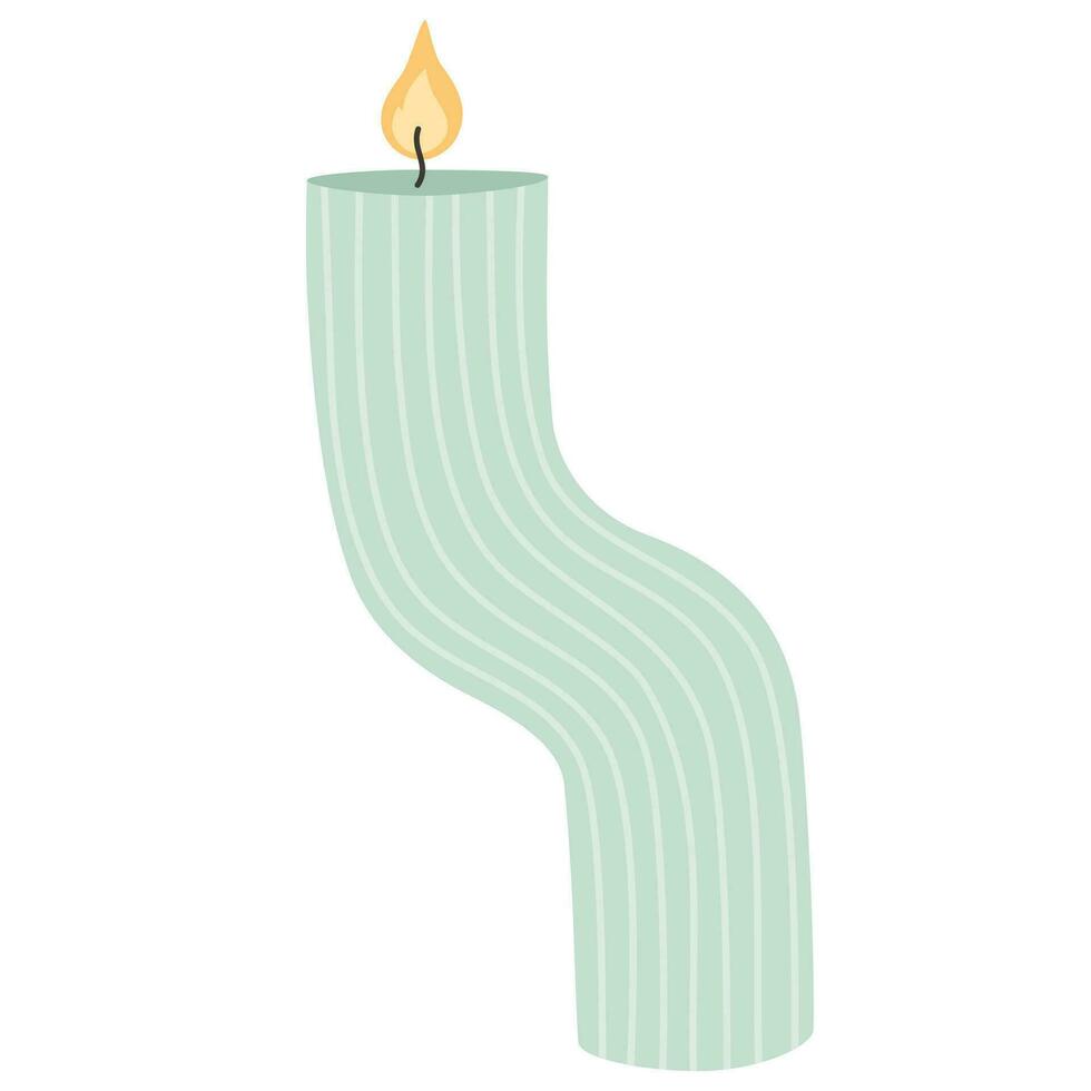 perfumado ardiente vela. decorativo cera velas para relajarse y spa. mano dibujar vector ilustración aislado en blanco antecedentes