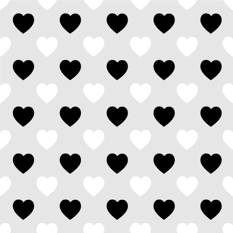 Free vector heart pattern lover black and white background