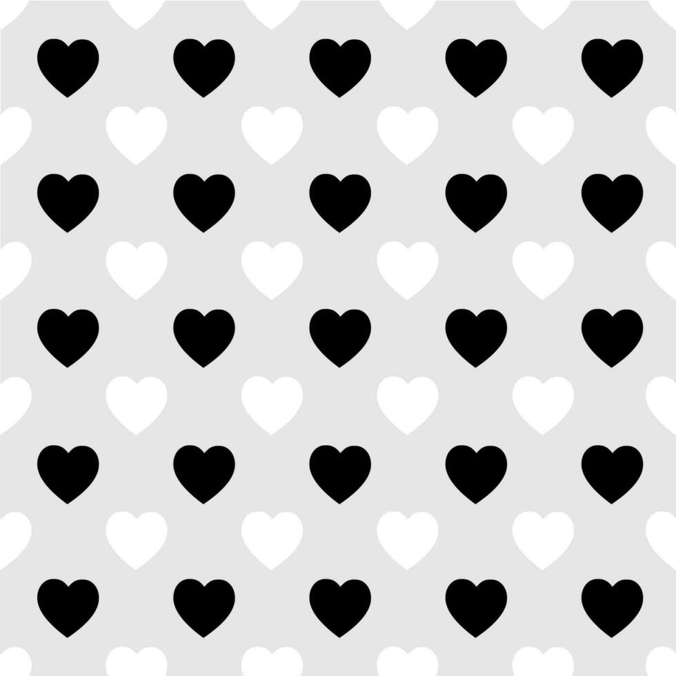 Free vector heart pattern lover black and white background