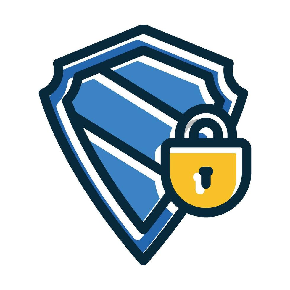 Security Vector Thick Line Filled Dark Colors