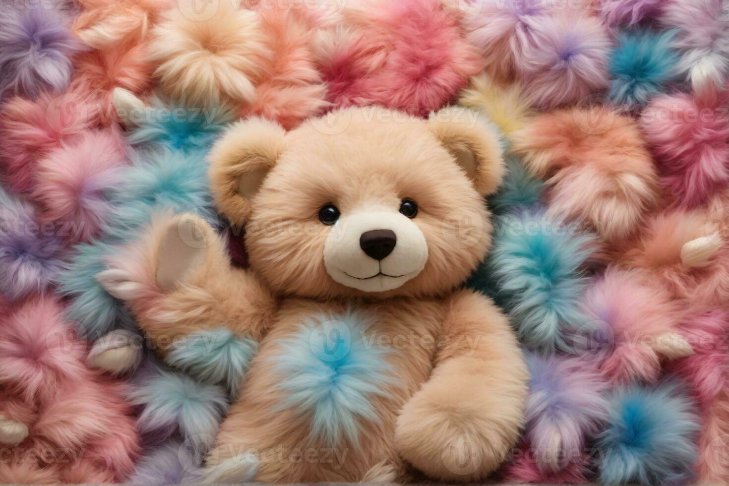 pastel mullido osito de peluche oso fondo de pantalla, mullido osito de peluche oso fondo, osito de peluche oso fondo, osito de peluche oso fondo de pantalla, ai generativo foto