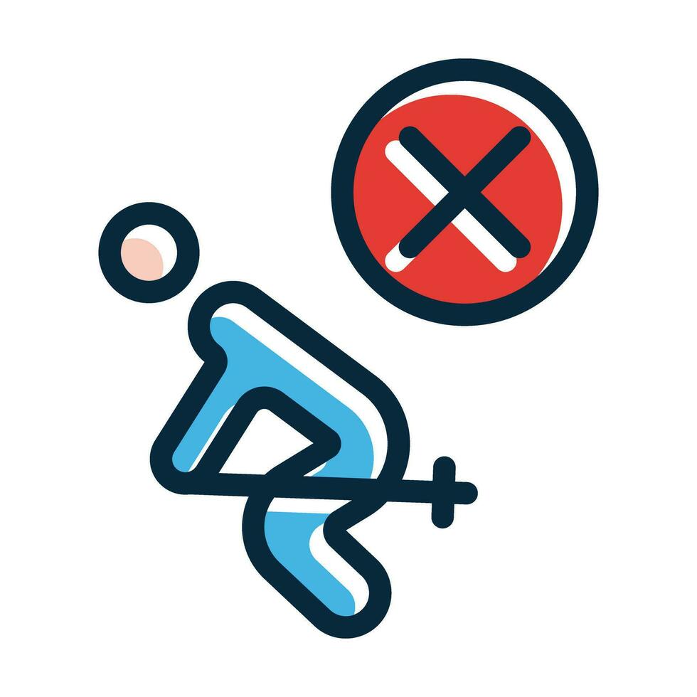 Danger Vector Thick Line Filled Dark Colors