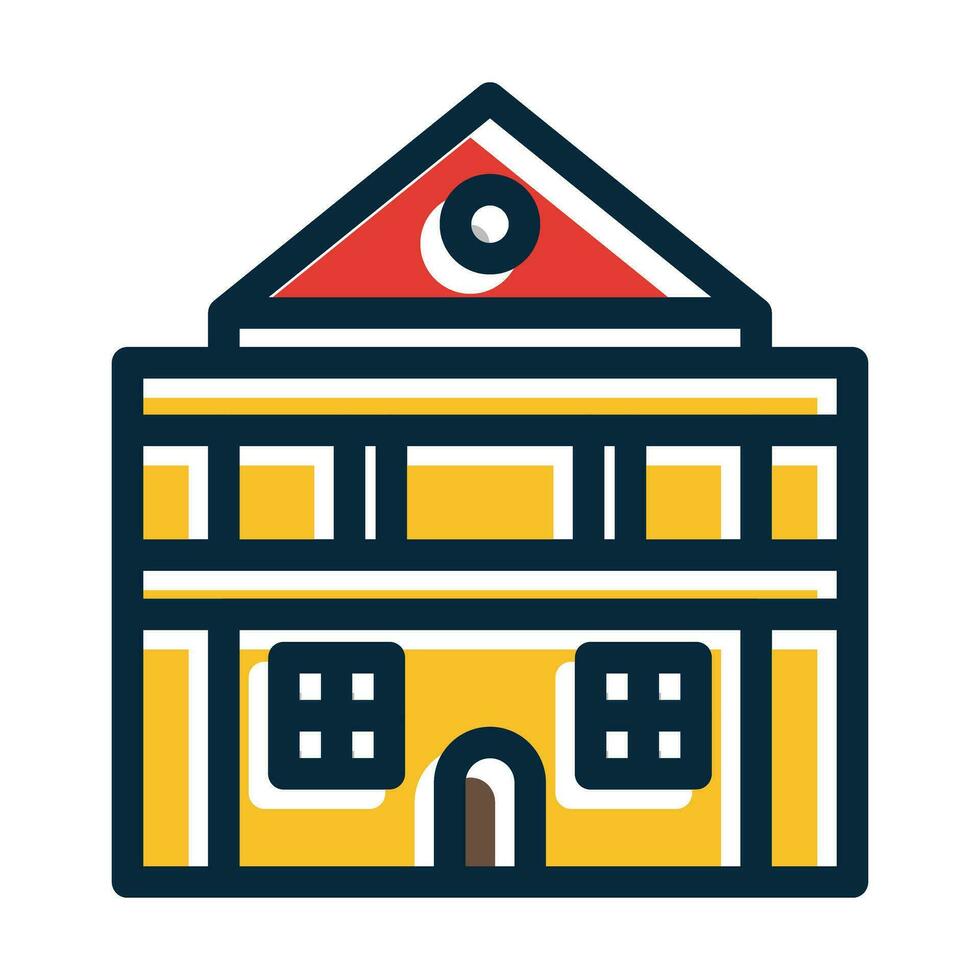 Lodge Vector Thick Line Filled Dark Colors
