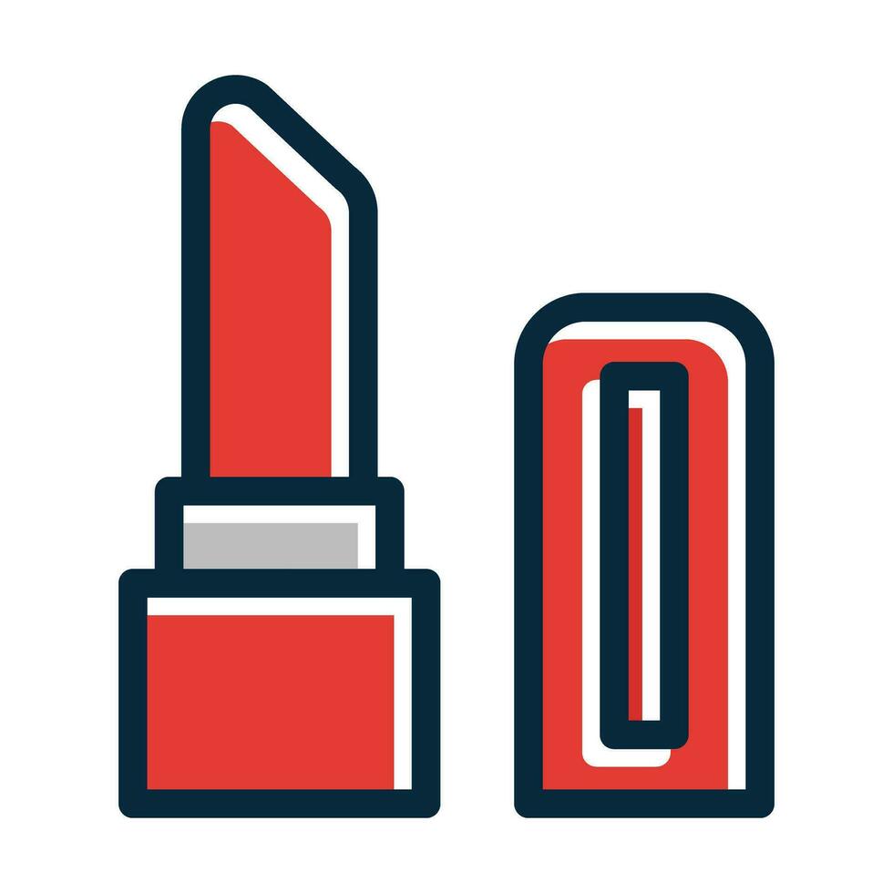 Lip Balm Vector Thick Line Filled Dark Colors