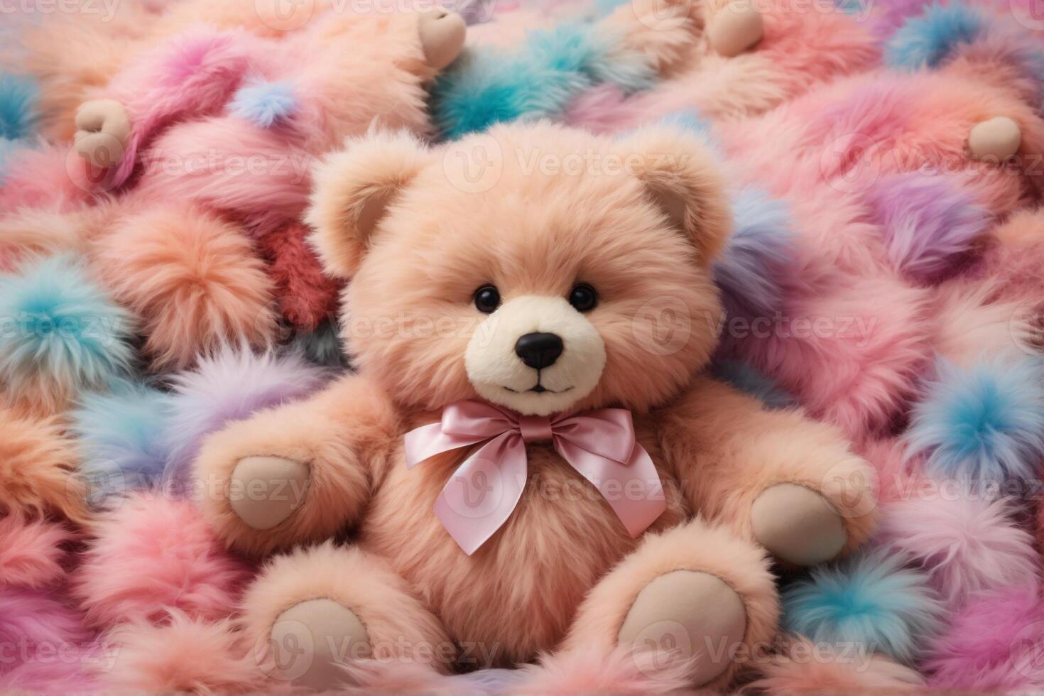 Pastel Fluffy Teddy Bear Wallpaper, Fluffy Teddy Bear Background, Teddy