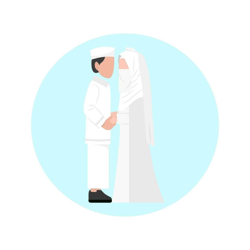 Muslim Wedding Couple vector