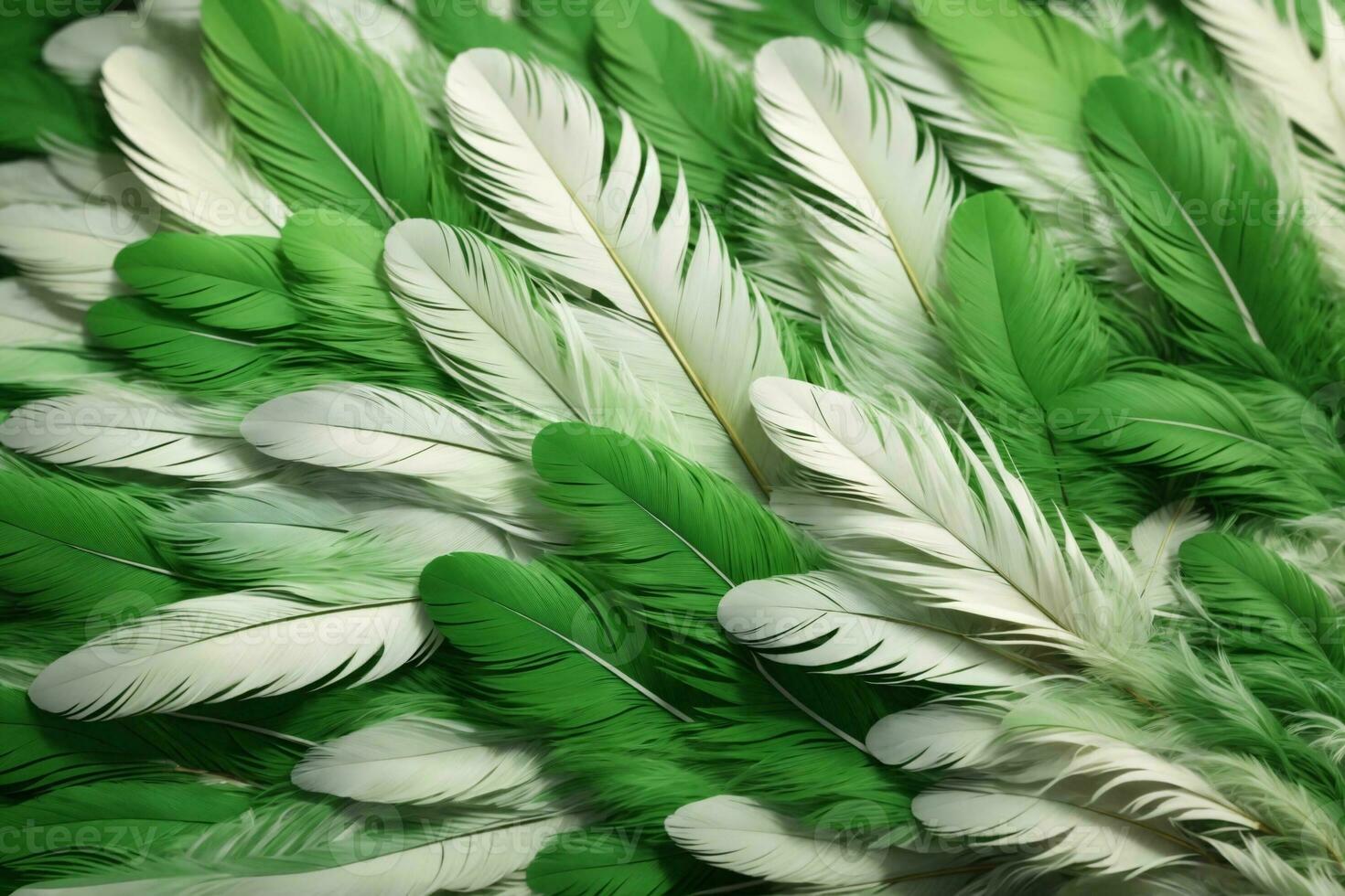 Green Feather Background, Feather Wallpaper, Feathers Background, Fluffy Feather Texture, Feather Pattern, Feather Texture, Fur Texture, AI Generative photo