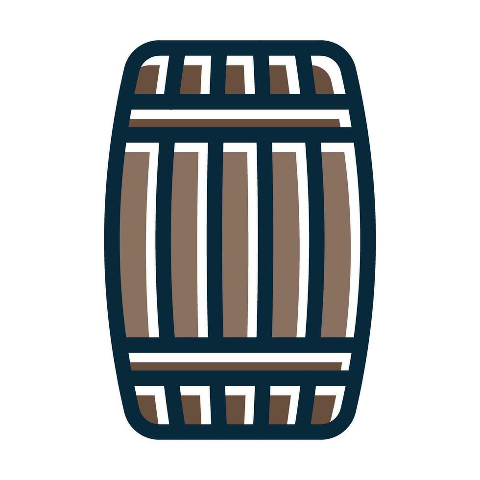 Barrel Vector Thick Line Filled Dark Colors