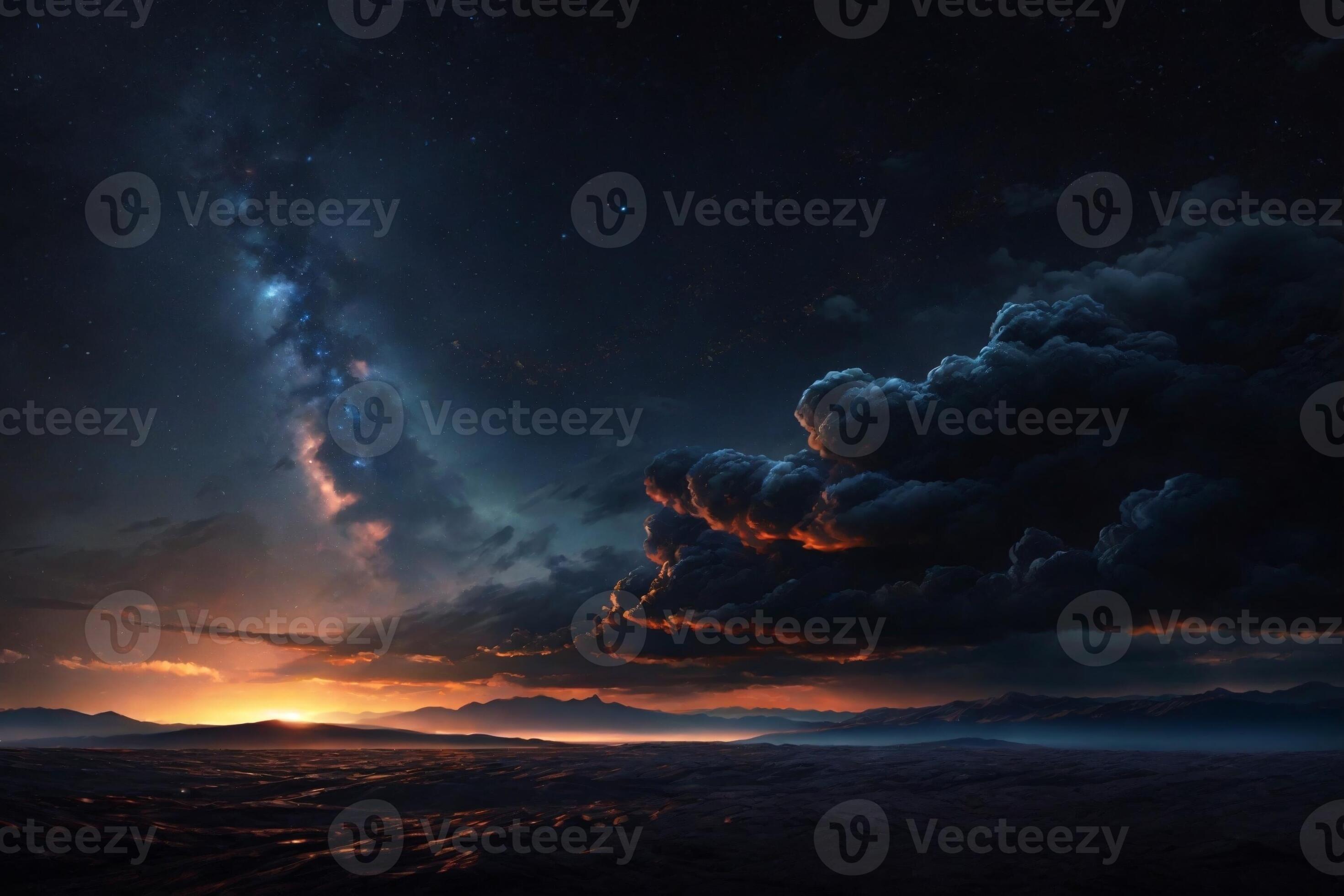 Black Sky Background, Starry Night Background, Night Sky Wallpaper