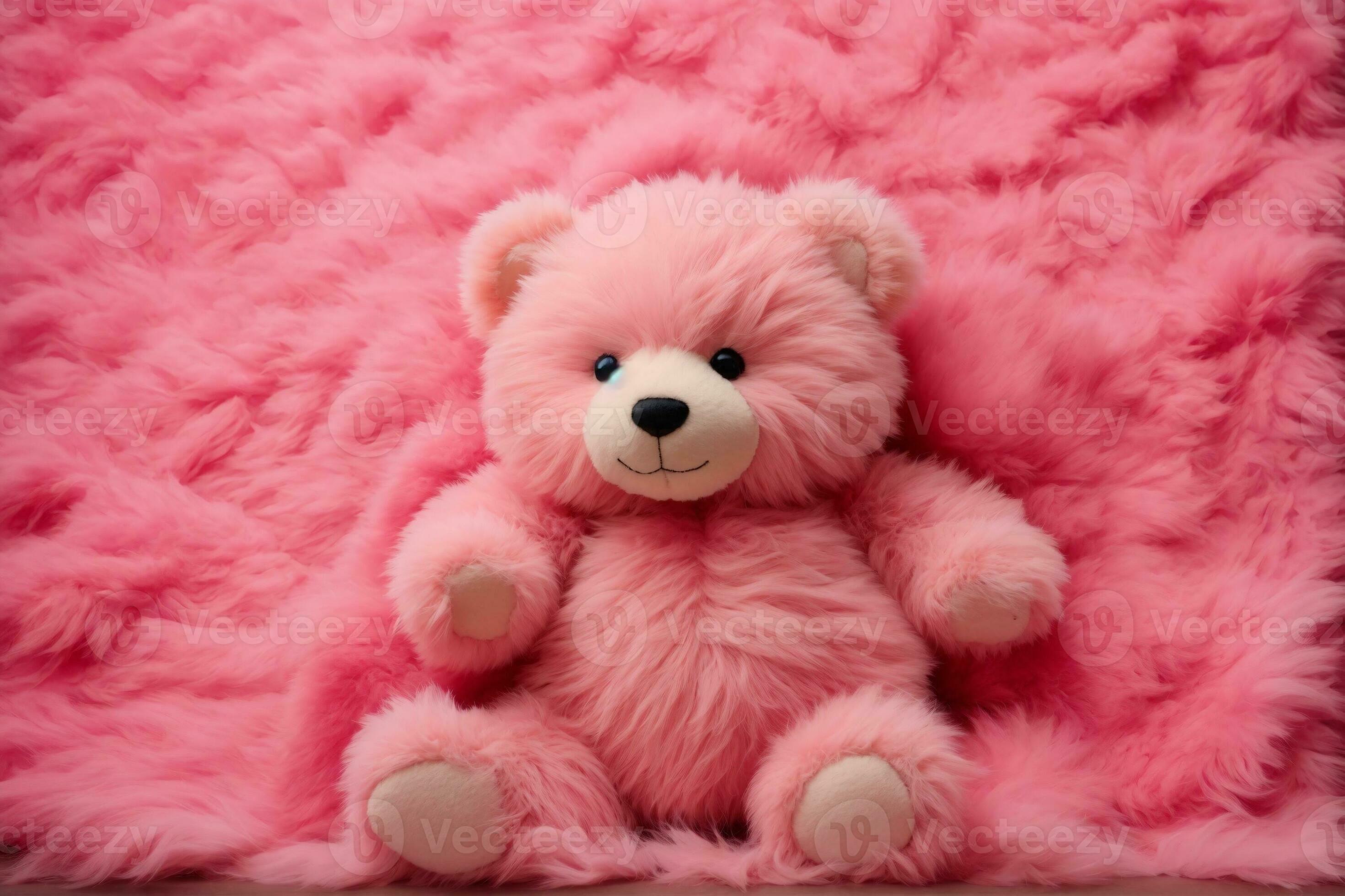 Pink Fluffy Teddy Bear background, Fluffy Teddy Bear Background, Teddy