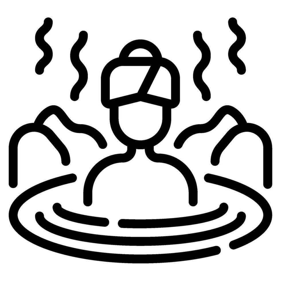 Onsen icon Illustration, for UIUX, Infographic, etc vector