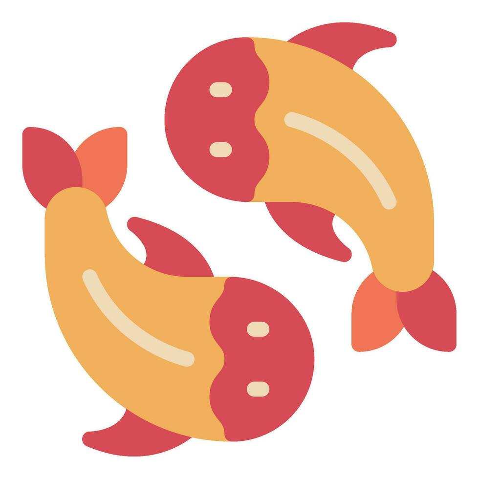 koi icono ilustración, para uiux, infografía, etc vector