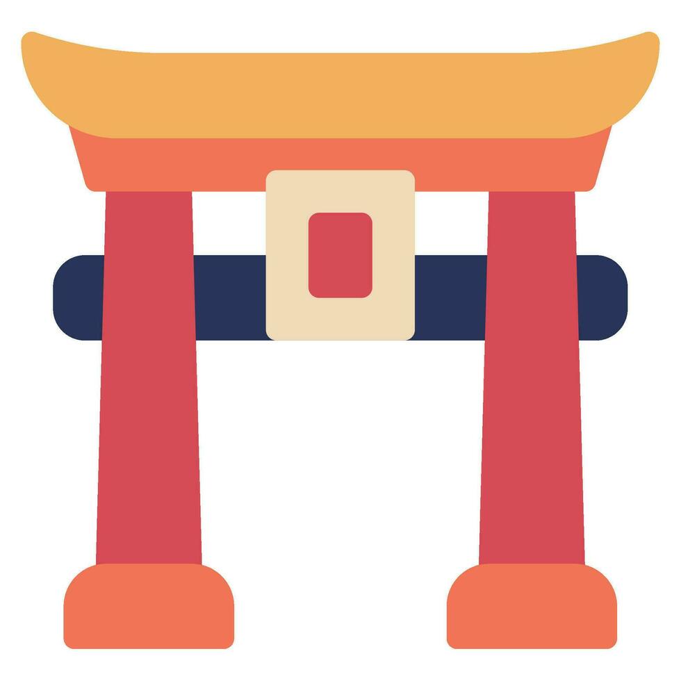 torii icono ilustración, para uiux, infografía, etc vector