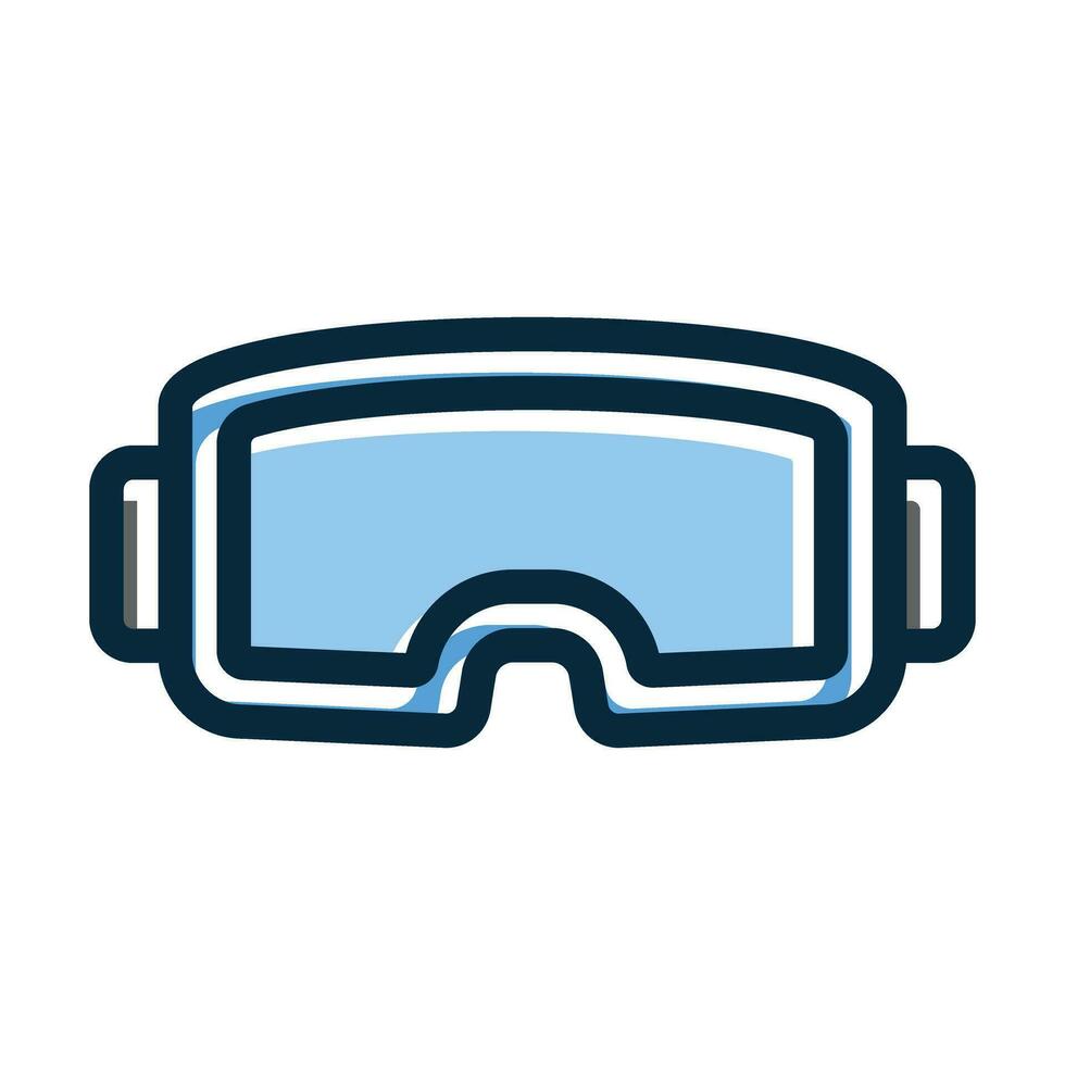Vr Glasses Vector Thick Line Filled Dark Colors