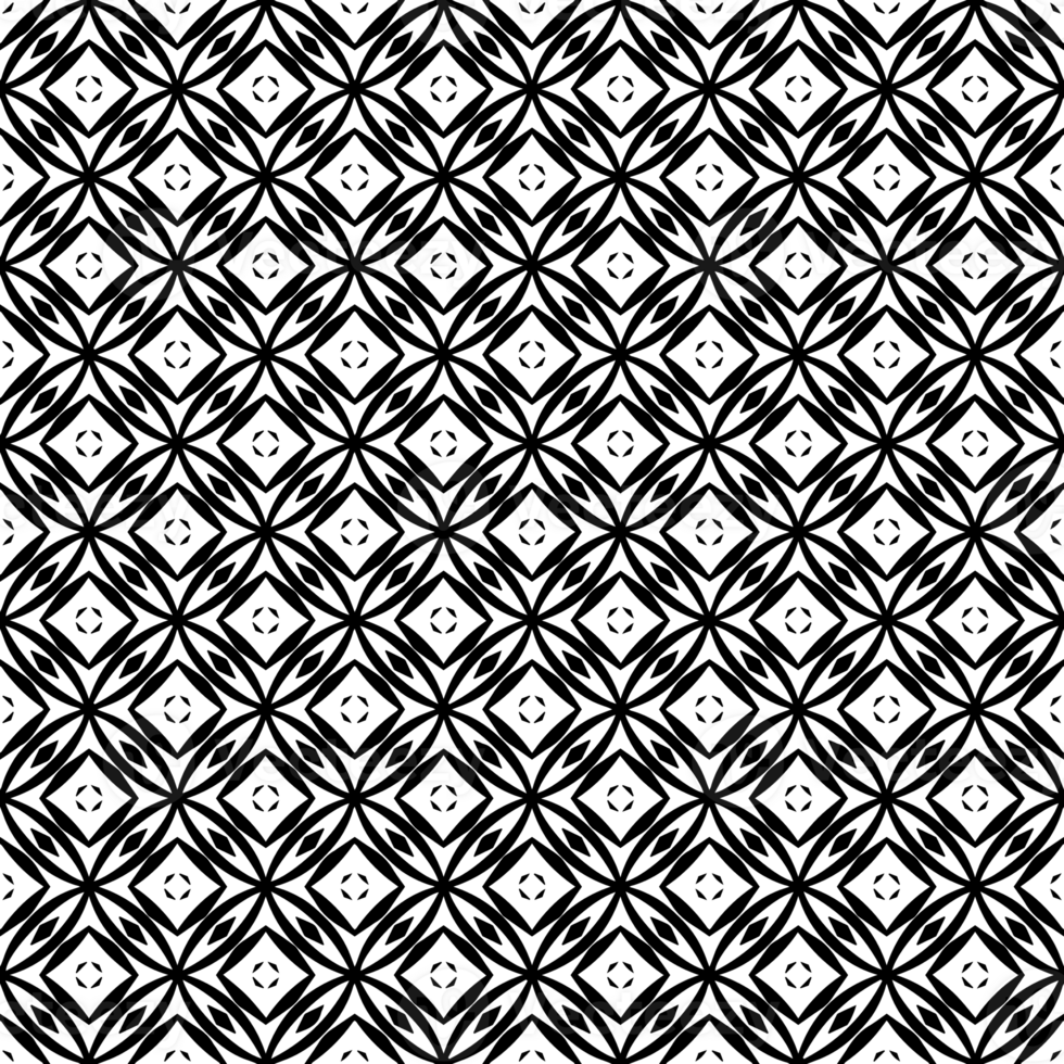 Black seamless abstract pattern. Overlay for background and backdrop. Ornamental design. PNG graphic illustration with transparent background.