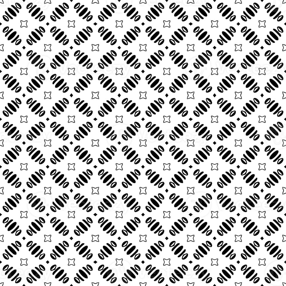 Black seamless abstract pattern. Overlay for background and backdrop. Ornamental design. PNG graphic illustration with transparent background.