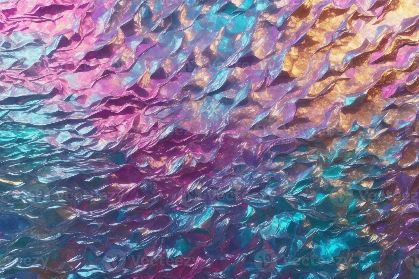 Iridescent Foil Texture, Iridescent Foil Background, Foil Texture, Foil Background, Iridescent Texture, Iridescent Background, AI Generative photo