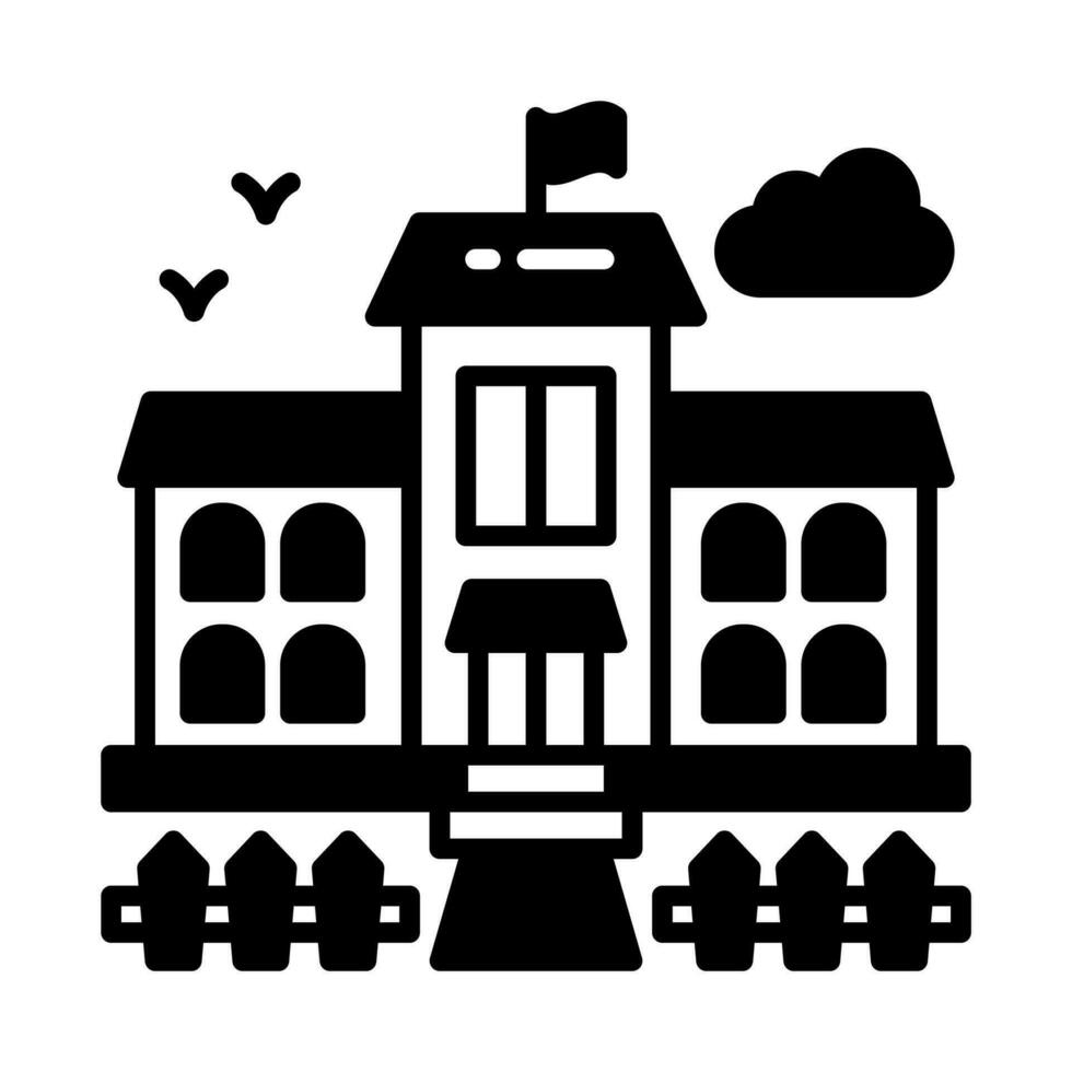 Kindergarten icon in vector. Illustration vector