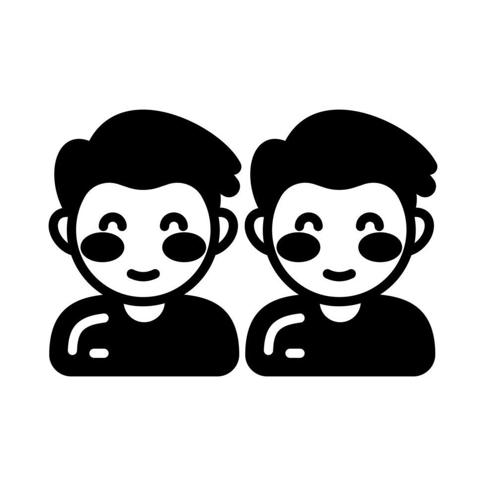 Twins icon in vector. Illustration vector