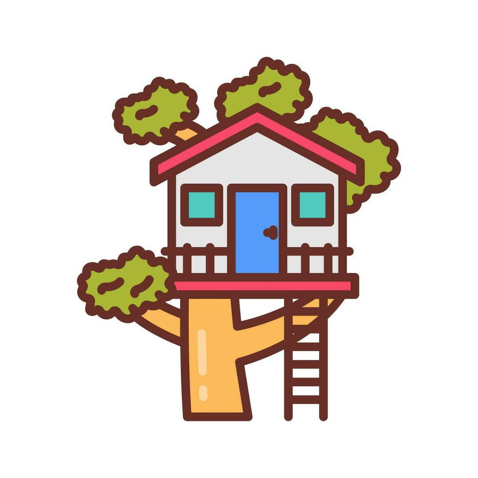 Tree House icon in vector. Illustration vector