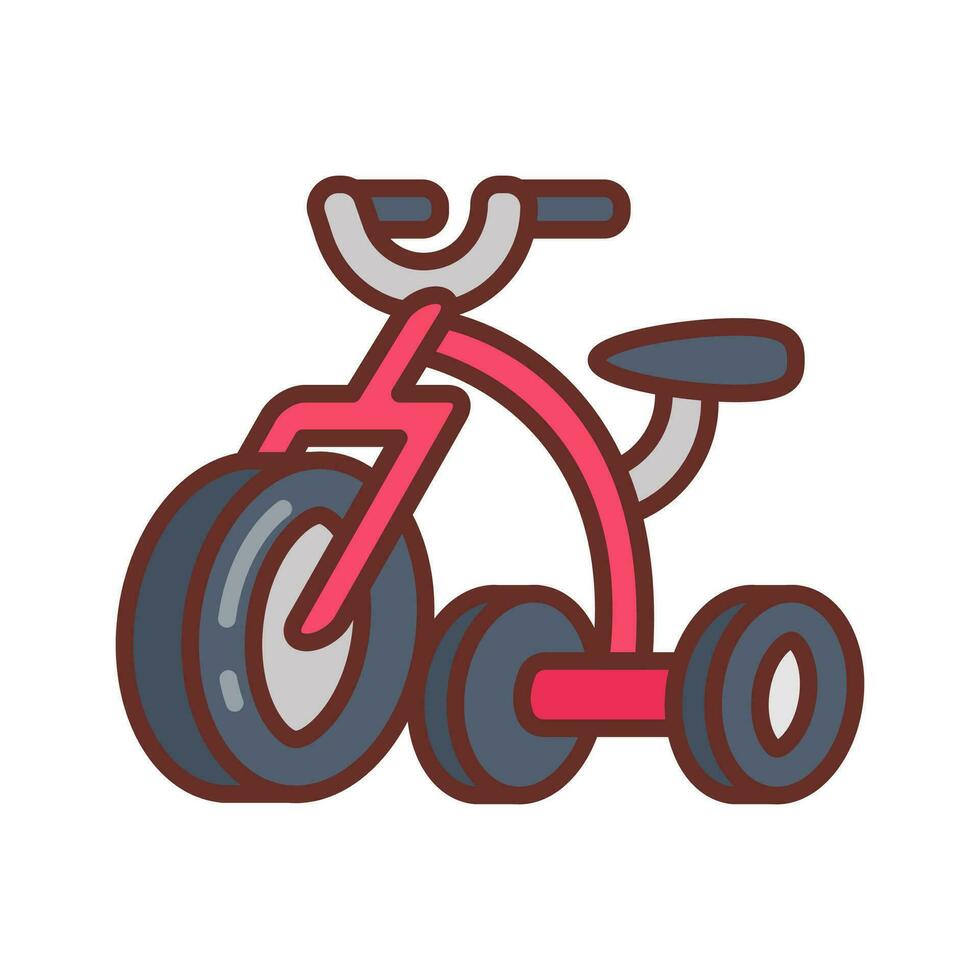 triciclo icono en vector. ilustración vector