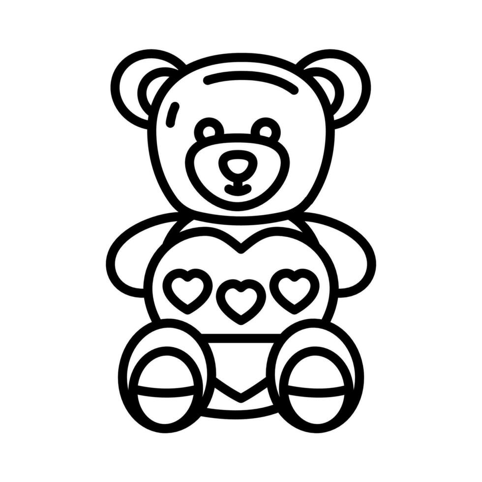 osito de peluche oso icono en vector. ilustración vector