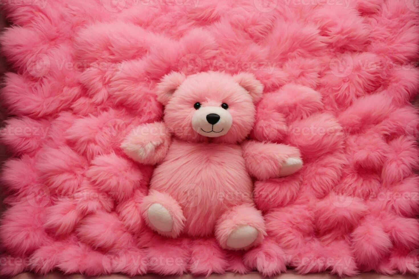 Pink Fluffy Teddy Bear background, Fluffy Teddy Bear Background, Teddy Bear Background, Teddy Bear Wallpaper, AI Generative photo