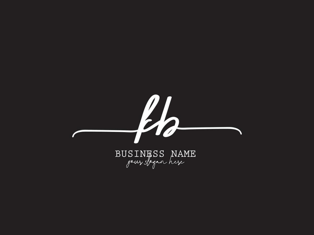 Feminine Kb Logo Letter, Signature KB Luxury Logo For Shop vector