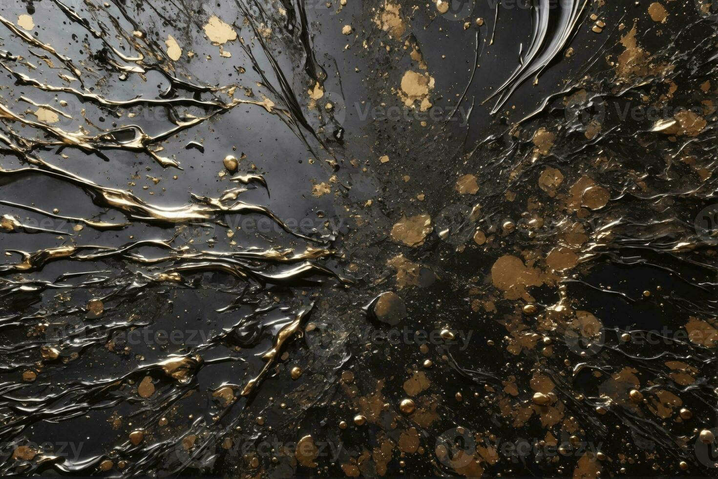 Black Ink Splash Texture Background, Black and Gold Ink Splash Texture Background, Paint Splash Texture Background, AI Generative photo