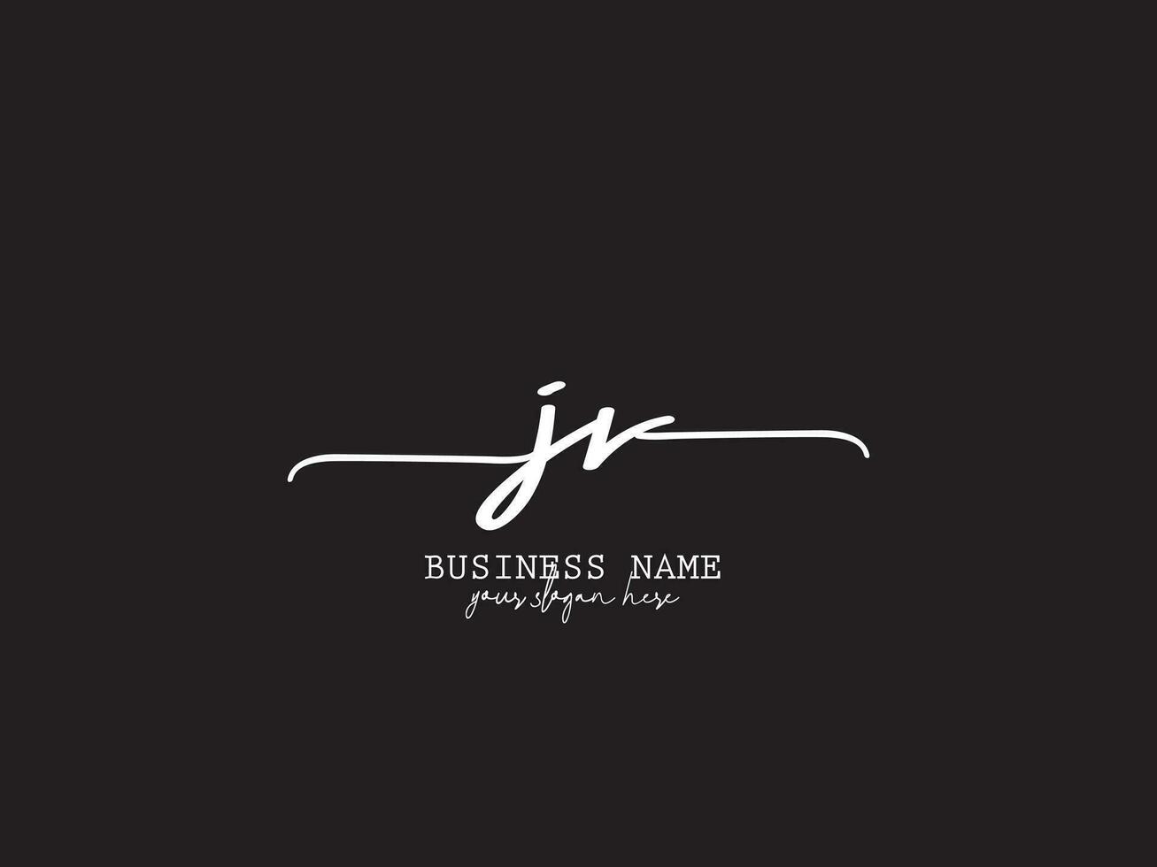 Signature Jr Luxury Floral Logo, Feminine JR Logo Icon Vector