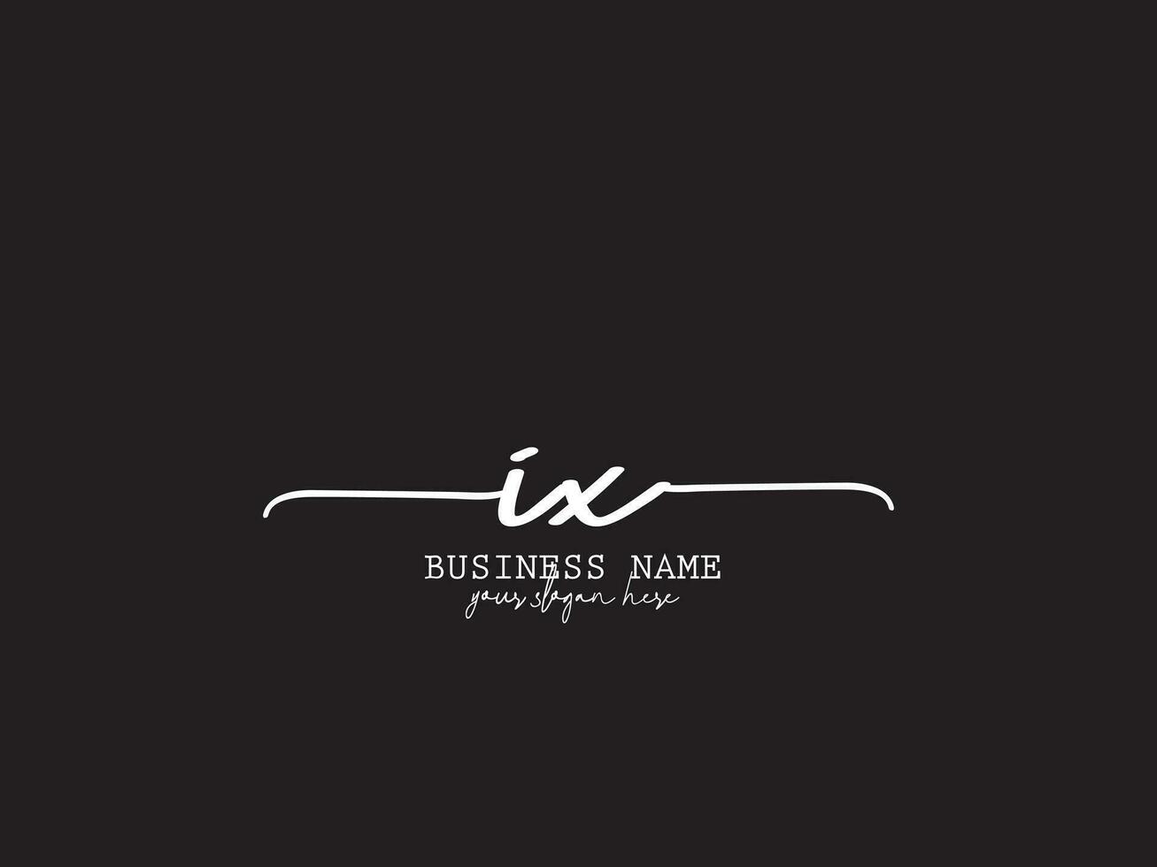 Fashion Ix Logo Presentation, Initial IX Signature Letter Logo Art vector