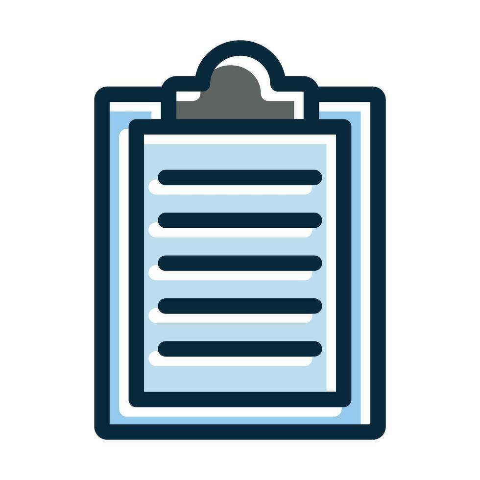 Clipboard Vector Thick Line Filled Dark Colors