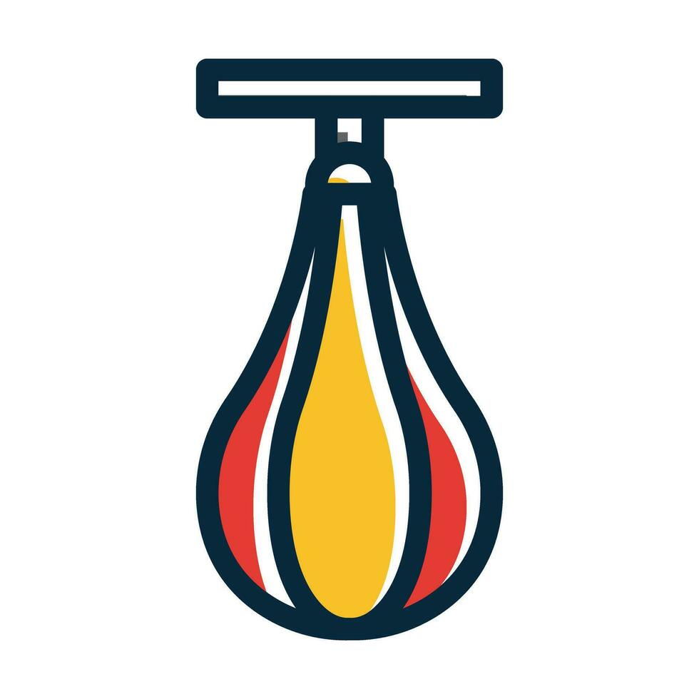 Speed Bag Vector Thick Line Filled Dark Colors
