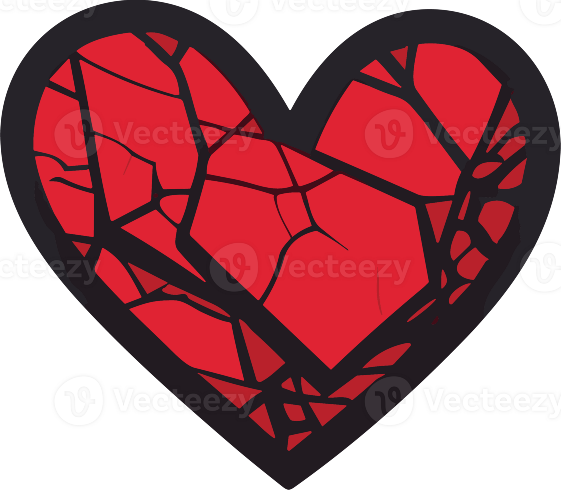 Broken Heart ai generative png