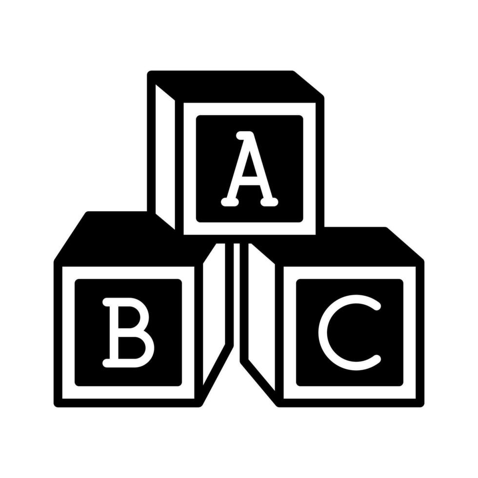 a B C bloques icono en vector. ilustración vector