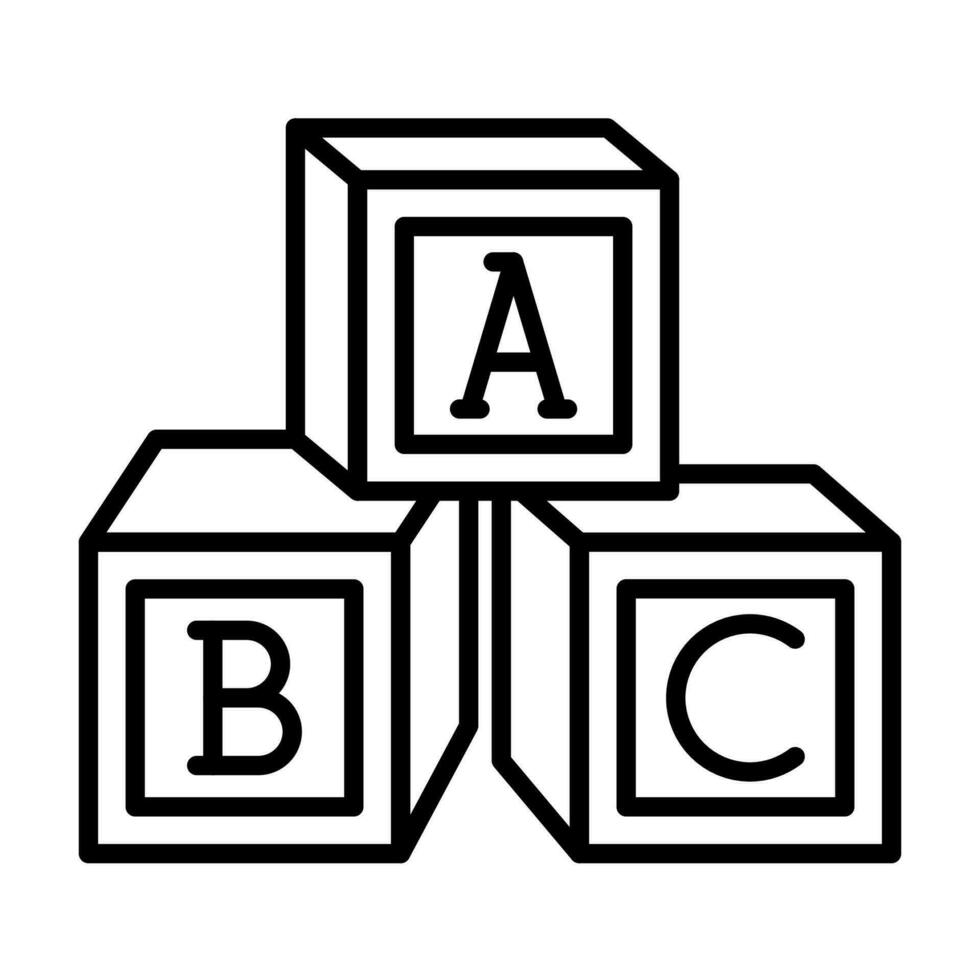 ABC Blocks icon in vector. Illustration vector