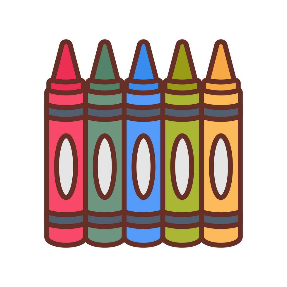 Crayon icon in vector. Illustration vector