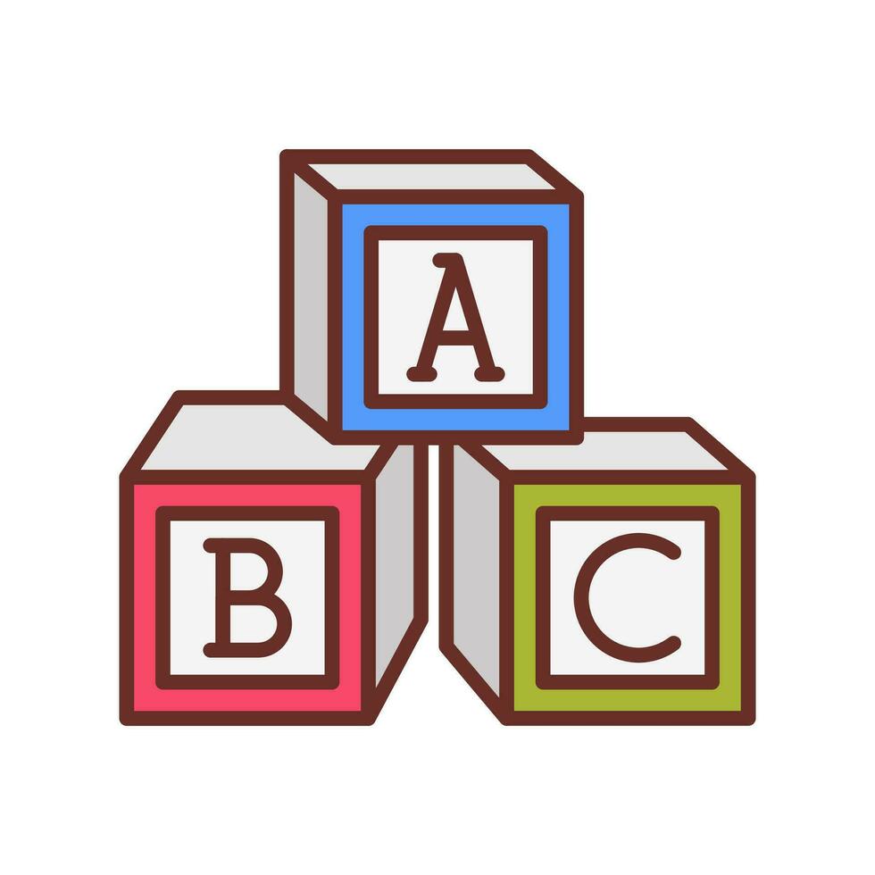 a B C bloques icono en vector. ilustración vector