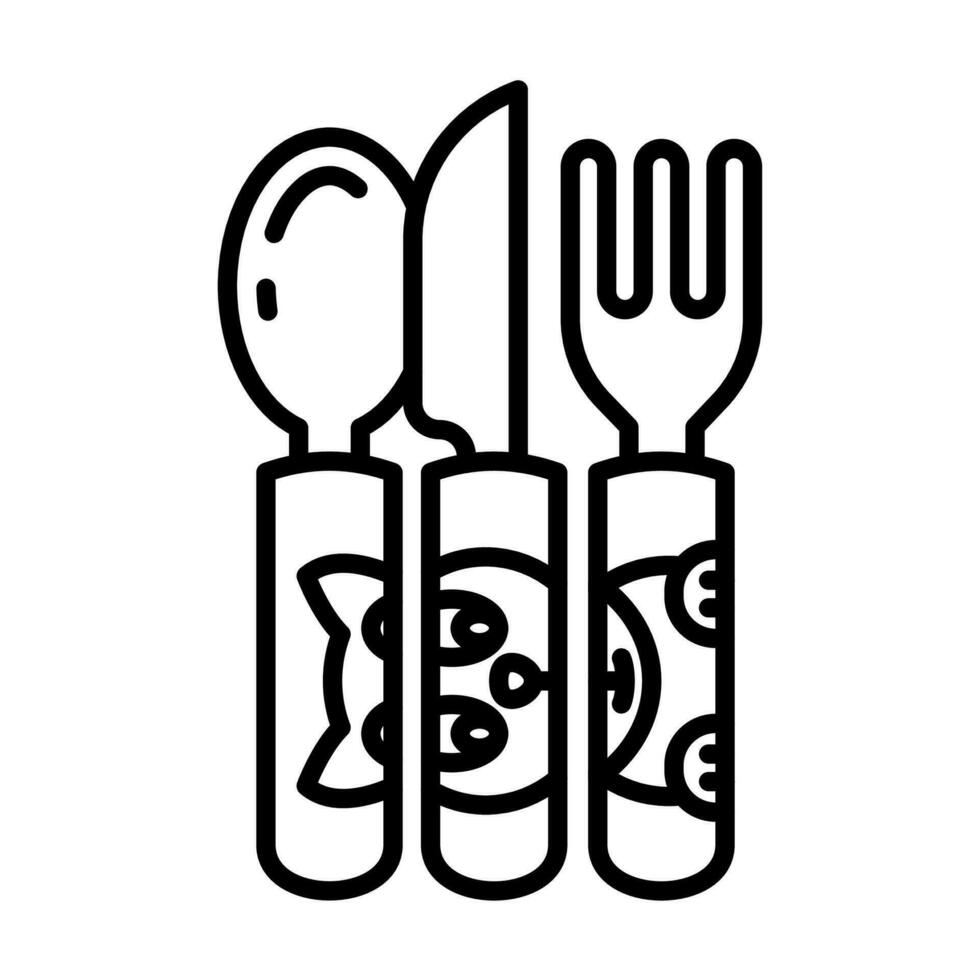 Cutlery icon in vector. Illustration vector