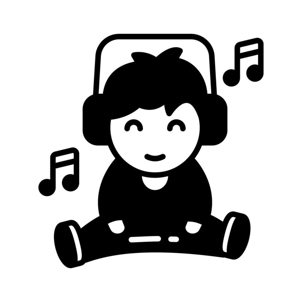 Music icon in vector. Illustration vector