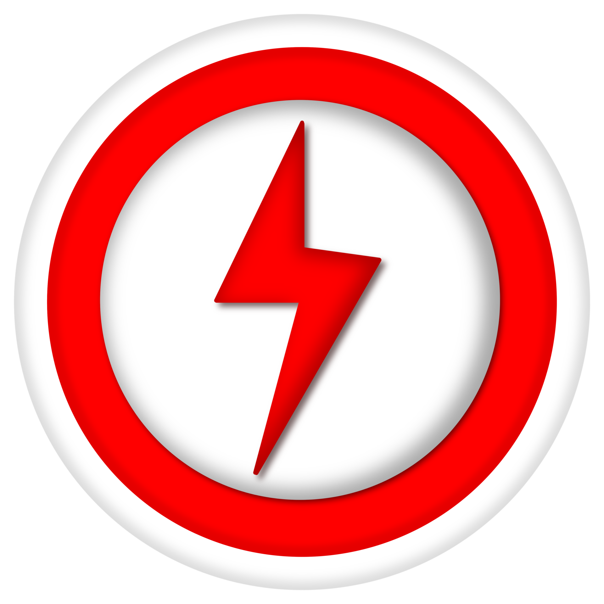 red flash icon. 33345627 PNG