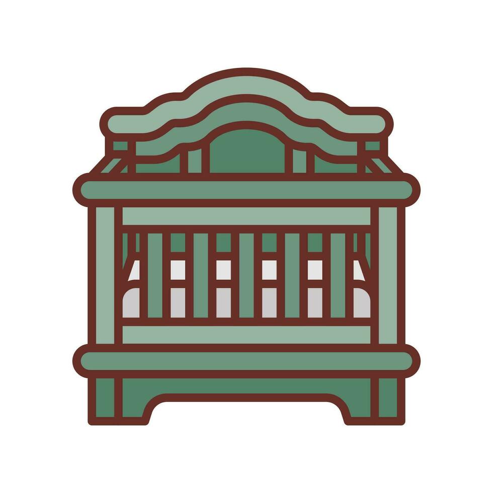 Crib icon in vector. Illustration vector