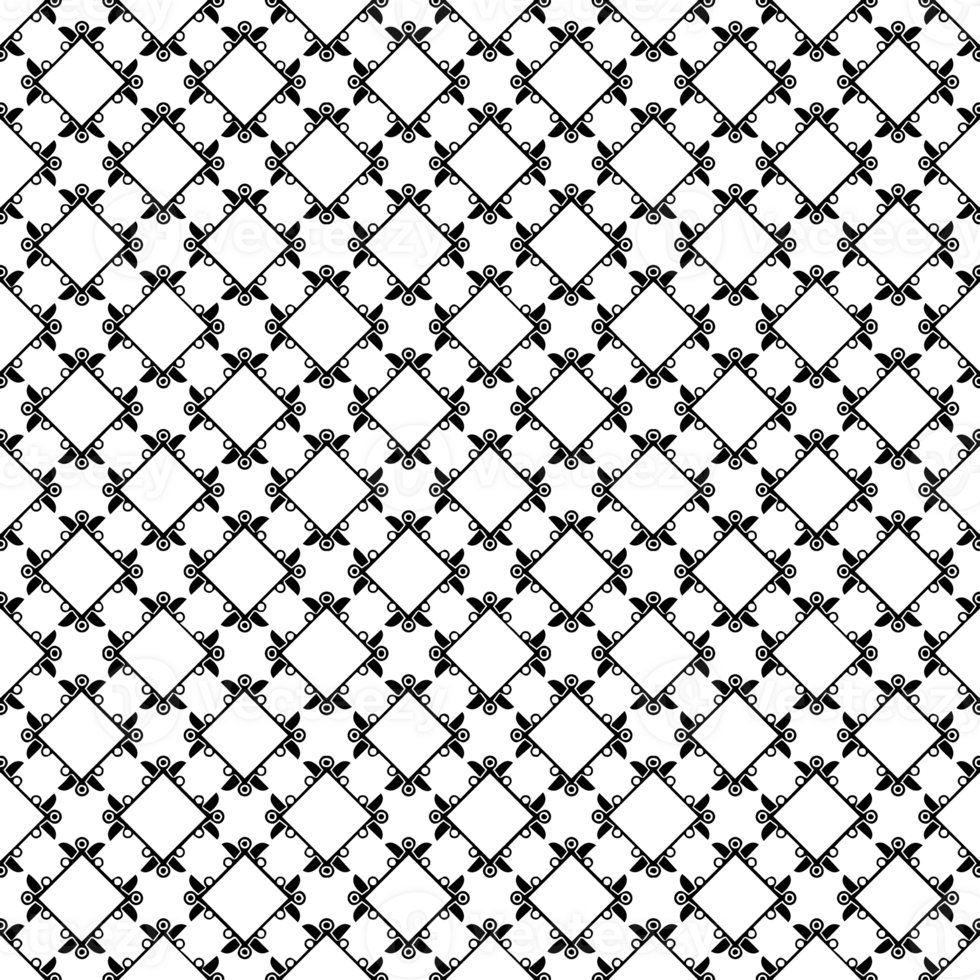 Black seamless abstract pattern. Overlay for background and backdrop. Ornamental design. PNG graphic illustration with transparent background.