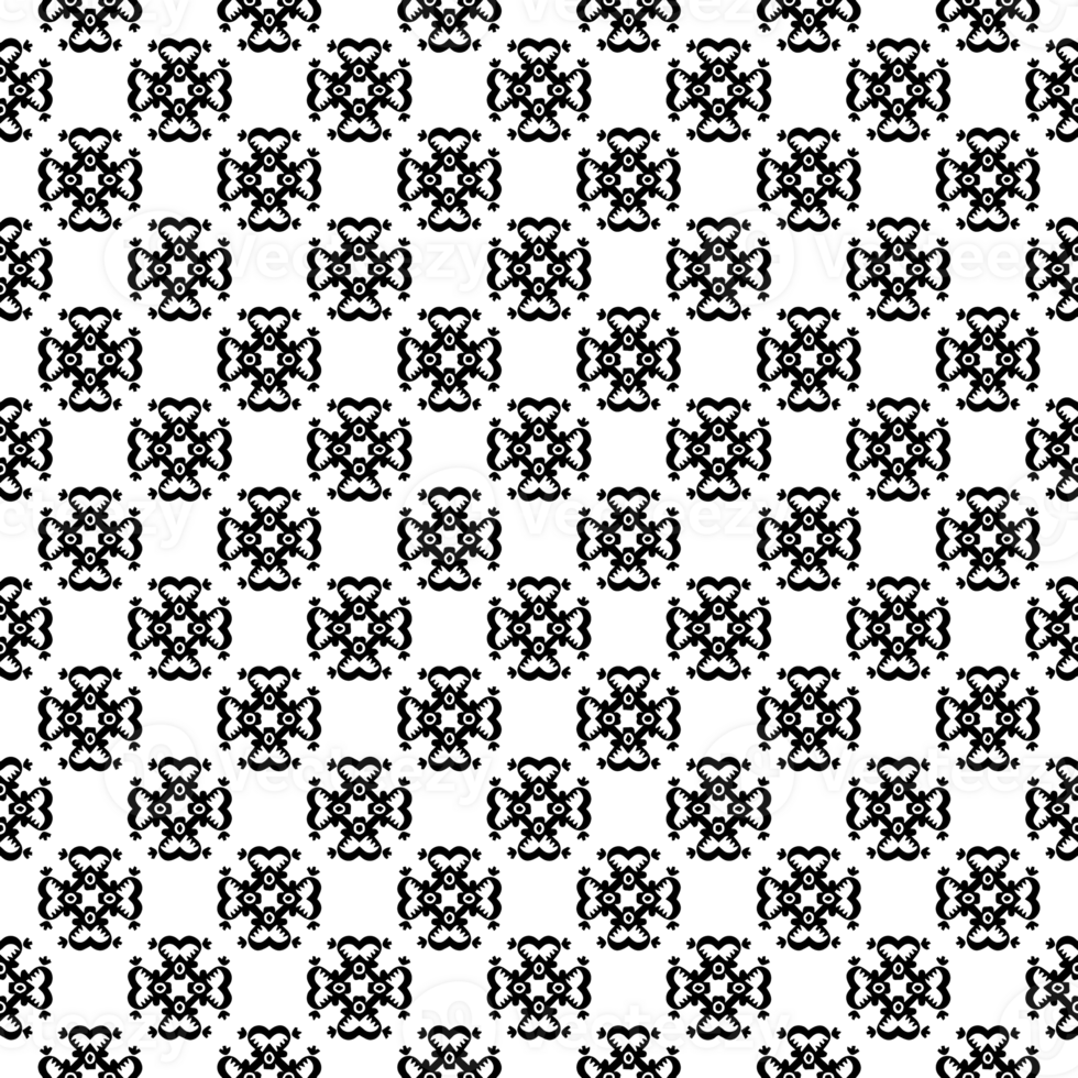 Black seamless abstract pattern. Overlay for background and backdrop. Ornamental design. PNG graphic illustration with transparent background.