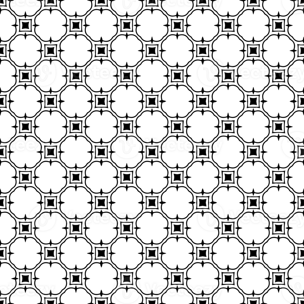 Black seamless abstract pattern. Overlay for background and backdrop. Ornamental design. PNG graphic illustration with transparent background.