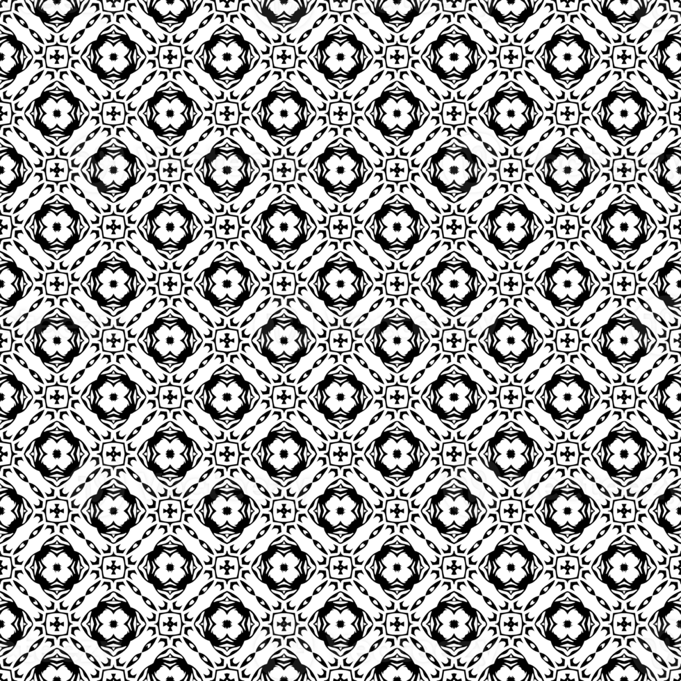 Black seamless abstract pattern. Overlay for background and backdrop. Ornamental design. PNG graphic illustration with transparent background.