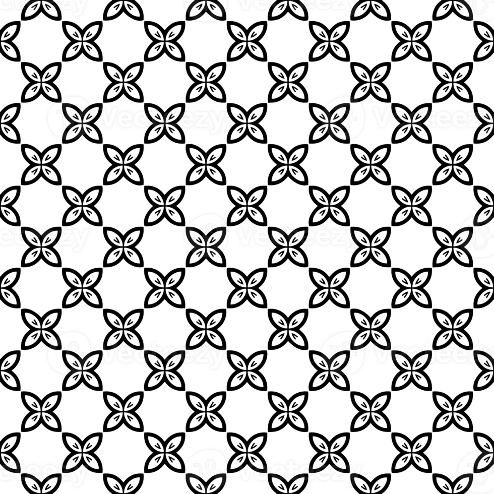 Black seamless abstract pattern. Overlay for background and backdrop. Ornamental design. PNG graphic illustration with transparent background.