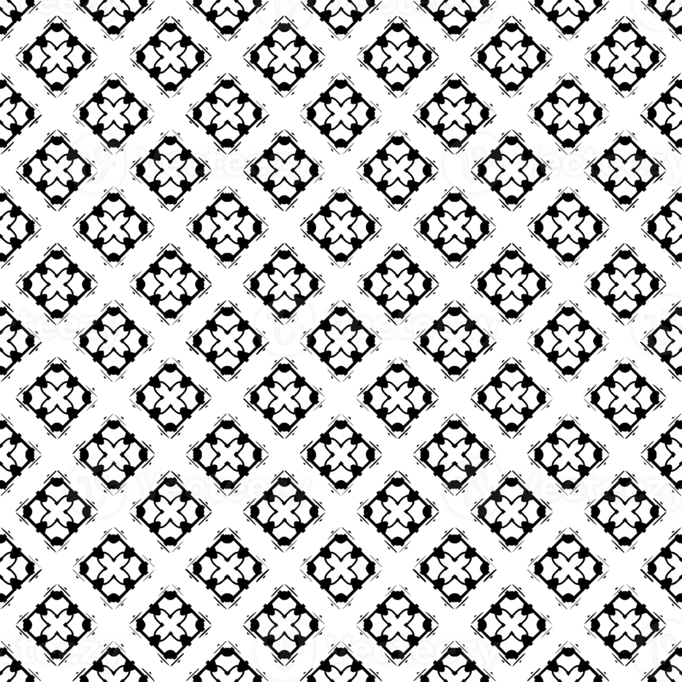 Black seamless abstract pattern. Overlay for background and backdrop. Ornamental design. PNG graphic illustration with transparent background.
