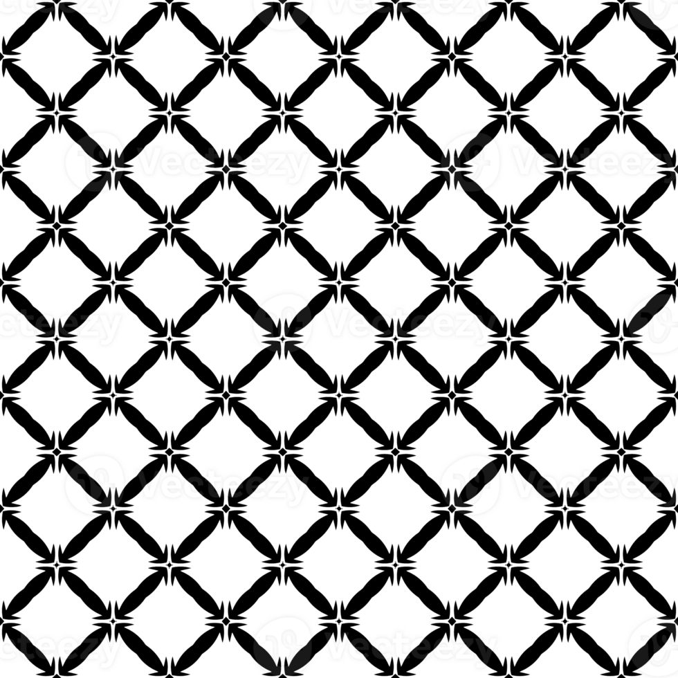 Black seamless abstract pattern. Overlay for background and backdrop. Ornamental design. PNG graphic illustration with transparent background.